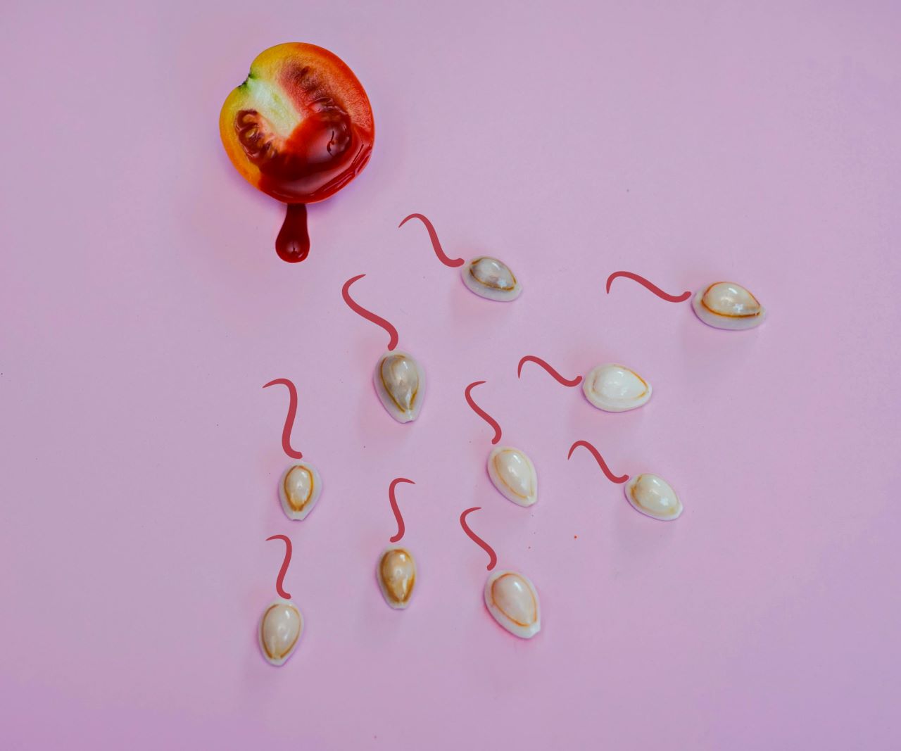 Mikroskopische Ansicht von Spermien