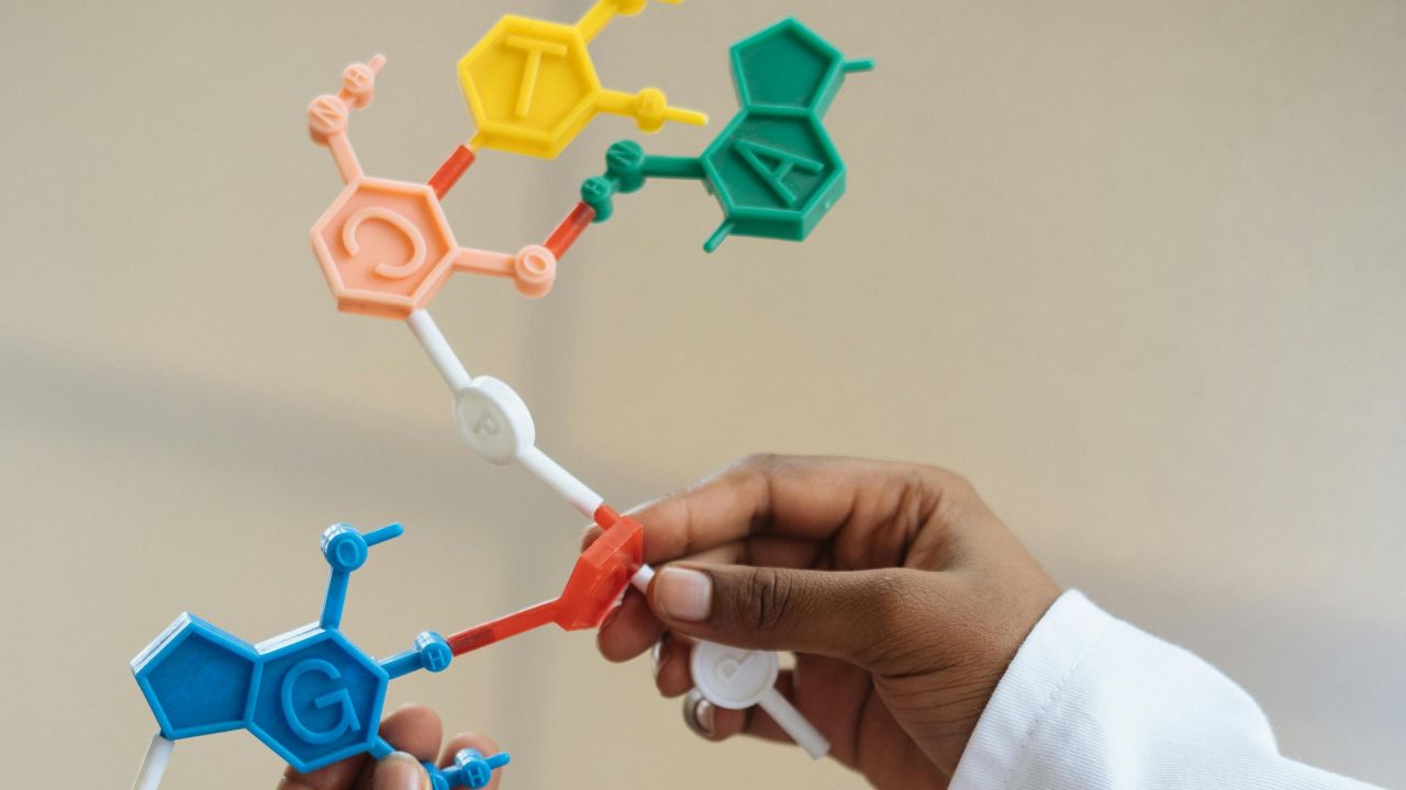 Dłoń trzymająca domowy test DNA